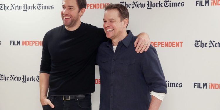 Matt Damon on Trying to ‘Keep Up' With John Krasinski at the Gym